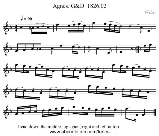 Agnes. G&D_1826.02 - staff notation