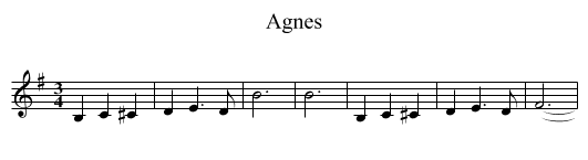 Agnes - staff notation