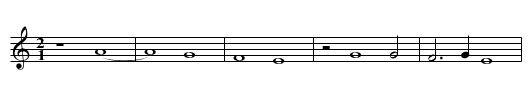 Agnus Dei - staff notation