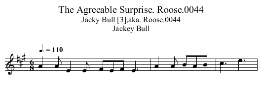 Agreeable Surprise. Roose.0044, The - staff notation