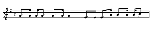 Agus O, Morag - staff notation