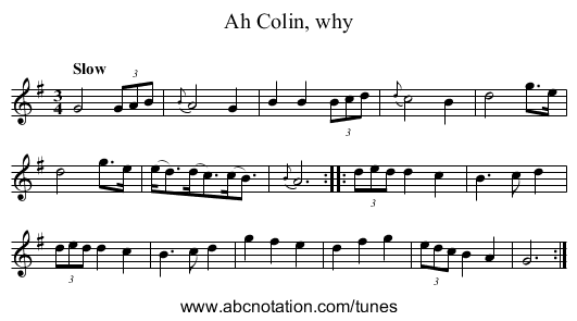 Ah Colin, why - staff notation