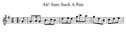 Ah! Sure Such A Pair - staff notation