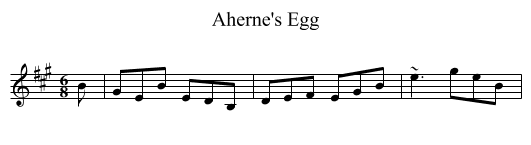 Aherne's Egg - staff notation
