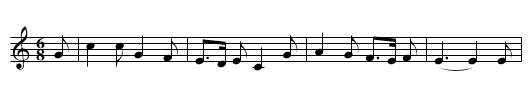A-Hunting We Will Go - staff notation