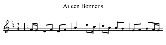 Aileen Bonner's - staff notation