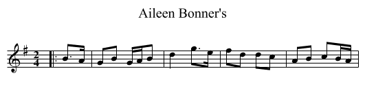Aileen Bonner's - staff notation