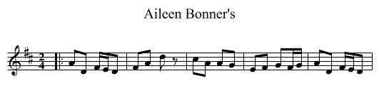 Aileen Bonner's - staff notation
