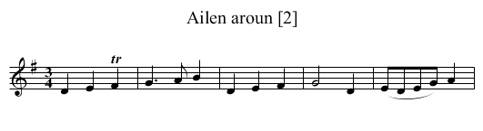 Ailen aroun [2] - staff notation