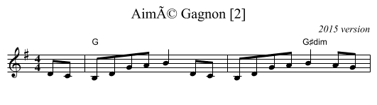 AimÃ© Gagnon [2] - staff notation