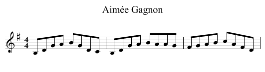 Aimée Gagnon - staff notation