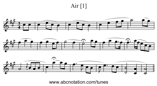 Air [1] - staff notation