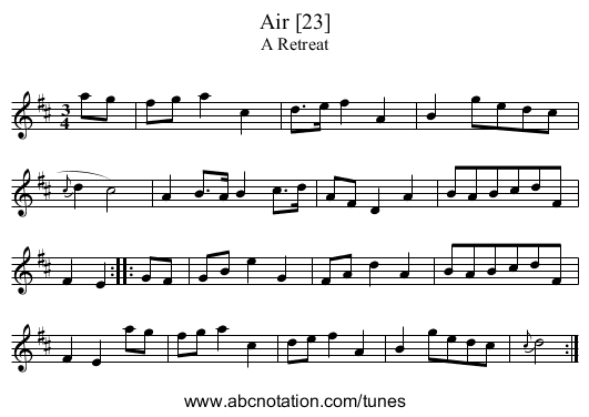 Air [23] - staff notation