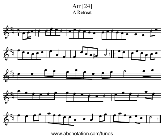 Air [24] - staff notation