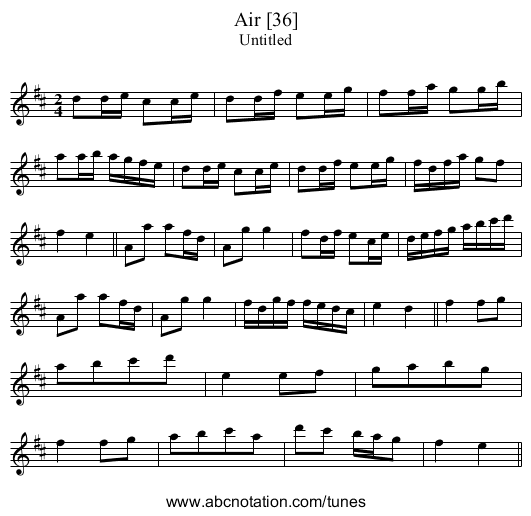 Air [36] - staff notation