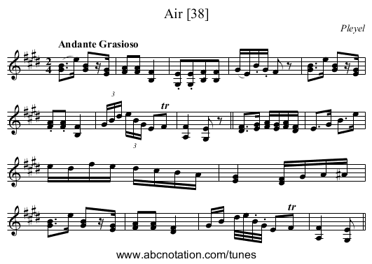 Air [38] - staff notation