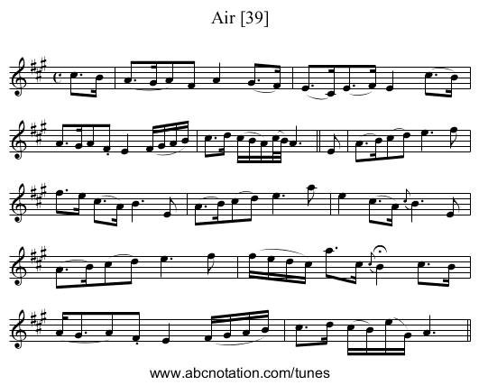 Air [39] - staff notation