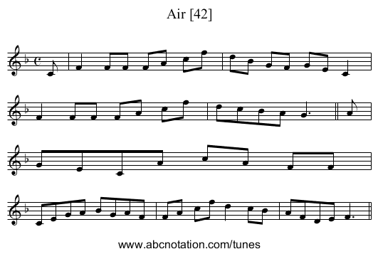 Air [42] - staff notation