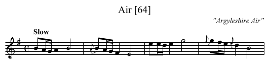 Air [64] - staff notation