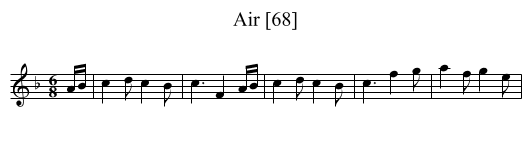 Air [68] - staff notation