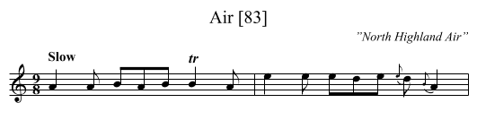 Air [83] - staff notation