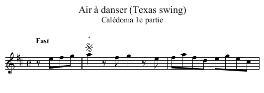 Air à danser (Texas swing) - staff notation