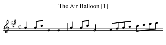 Air Balloon [1], The - staff notation