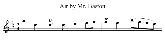 Air by Mr. Baston - staff notation
