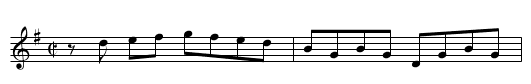 Air d'André Alain en sol - staff notation