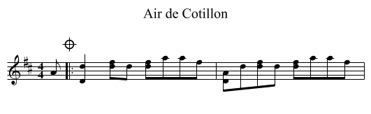 Air de Cotillon - staff notation