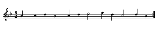 Air des Canaries - staff notation