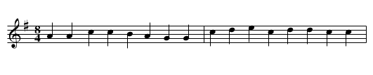 Air d'un branle double. - staff notation
