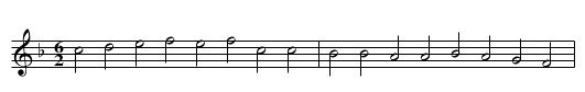 Air d'un branle hault Barrois. - staff notation