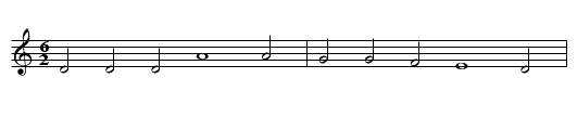Air d'une volte - staff notation