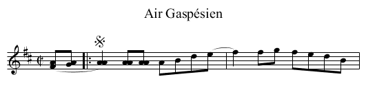 Air Gaspésien - staff notation