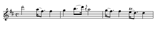 Air in Harlequin Ranger [2] - staff notation