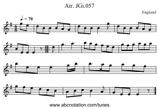 Air. JGi.057 - staff notation