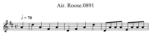 Air. Roose.0891 - staff notation