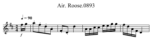 Air. Roose.0893 - staff notation