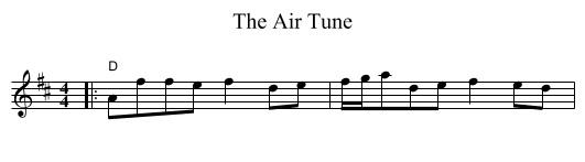 Air Tune, The  - staff notation