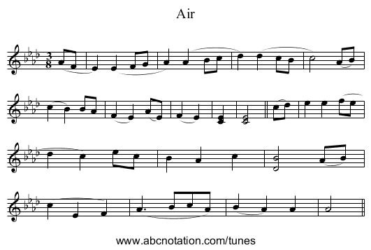 Air - staff notation