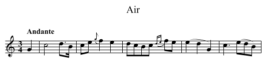 Air - staff notation