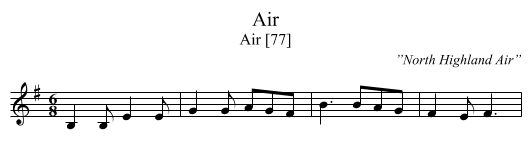 Air - staff notation