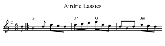 Airdrie Lassies - staff notation