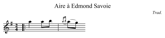 Aire à Edmond Savoie - staff notation