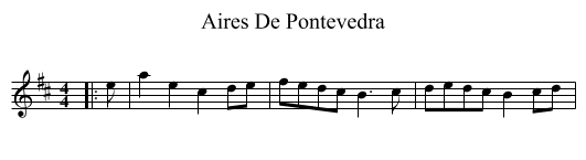 Aires De Pontevedra - staff notation