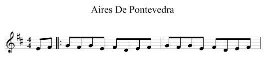 Aires De Pontevedra - staff notation