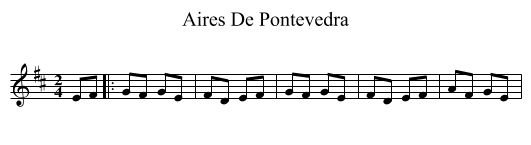Aires De Pontevedra - staff notation