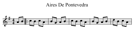 Aires De Pontevedra - staff notation