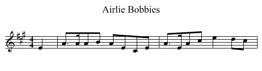 Airlie Bobbies - staff notation